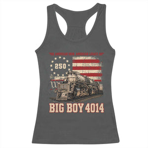 Train USA 250th Anniversary Racerback Tank Top American Iron Legacy Steam Locomotive Railroad Train Engine TS11 Dark Heather Print Your Wear