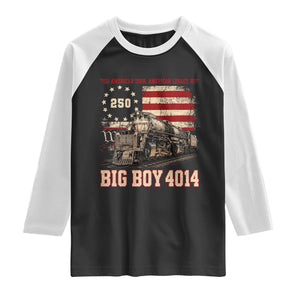 Train USA 250th Anniversary Raglan Shirt American Iron Legacy Steam Locomotive Railroad Train Engine TS11 Black White Print Your Wear