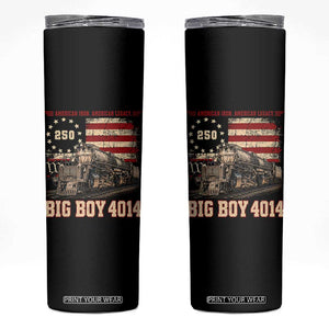 Train USA 250th Anniversary Skinny Tumbler American Iron Legacy Steam Locomotive Railroad Train Engine TS11 Black Print Your Wear
