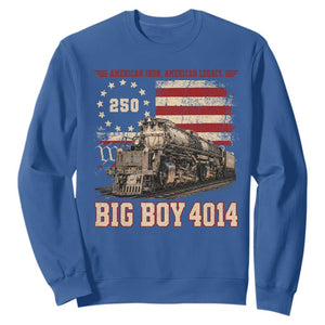 Train USA 250th Anniversary Sweatshirt American Iron Legacy Steam Locomotive Railroad Train Engine TS11 Royal Blue Print Your Wear