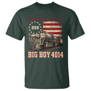 Train USA 250th Anniversary T Shirt American Iron Legacy Steam Locomotive Railroad Train Engine TS11 Dark Forest Green Print Your Wear