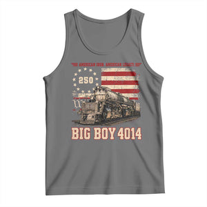 Train USA 250th Anniversary Tank Top American Iron Legacy Steam Locomotive Railroad Train Engine TS11 Black Heather Print Your Wear