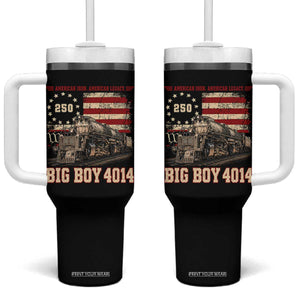 Train USA 250th Anniversary Tumbler With Handle American Iron Legacy Steam Locomotive Railroad Train Engine TS11 One Size: 40 oz Black Print Your Wear