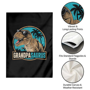 Dinosaur Grandfather Garden Flag Funny Grandpasaurus Fathers Day Family Matching TS11 Print Your Wear