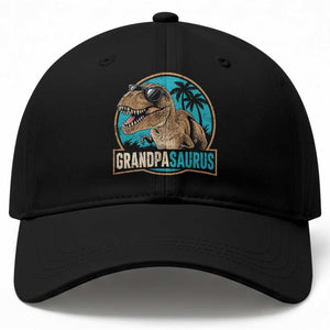 Dinosaur Grandfather Baseball Cap Funny Grandpasaurus Fathers Day Family Matching TS11 Print Your Wear