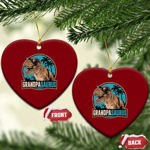 Dinosaur Grandfather Ceramic Ornament Funny Grandpasaurus Fathers Day Family Matching TS11 Print Your Wear