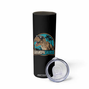 Dinosaur Grandfather Skinny Tumbler Funny Grandpasaurus Fathers Day Family Matching TS11 Print Your Wear