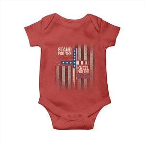Stand For The Flag Kneel For The Cross Baby Onesie Patriotic Faith Vintage American Flag