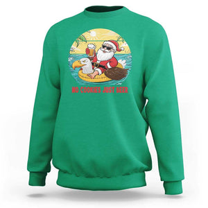 Funny Christmas In July Sweatshirt No Cookies Just Beer Santa Summer Season Eagle Float TS11 Irish Green Print Your Wear
