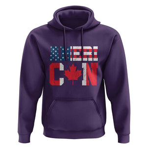 Half American Half Canadian Hoodie America Canada Patriotic Flag TS11 Purple Print Your Wear