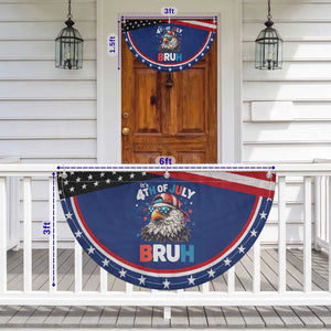 Funny Eagle It's 4th Of July Bruh Patriotic Fan Flag Bald Eagle American Flag