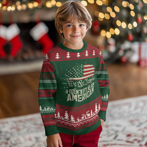 Funny I Identify As An American Knit Sweatshirt 4th Of July American Flag TS11 Christmas Print Your Wear