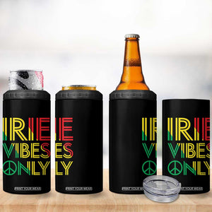 Irie Vibes Only 4 in 1 Can Cooler Tumbler Rasta Reggae Roots Flag Music TS11 Print Your Wear