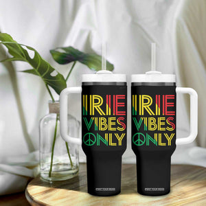 Irie Vibes Only Tumbler With Handle Rasta Reggae Roots Flag Music TS11 Print Your Wear