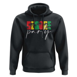 Reggae Party Hoodie Rastafari Jamaican Palm Tree Music TS11 Black Print Your Wear