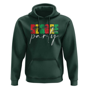 Reggae Party Hoodie Rastafari Jamaican Palm Tree Music TS11 Dark Forest Green Print Your Wear