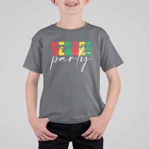 Reggae Party T Shirt For Kid Rastafari Jamaican Palm Tree Music TS11 Charcoal Print Your Wear