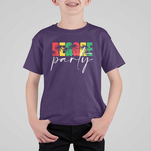 Reggae Party T Shirt For Kid Rastafari Jamaican Palm Tree Music TS11 Purple Print Your Wear