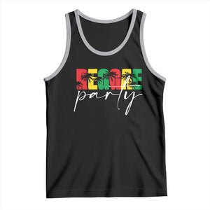Reggae Party Tank Top Rastafari Jamaican Palm Tree Music TS11 Black Athletic Heather Print Your Wear