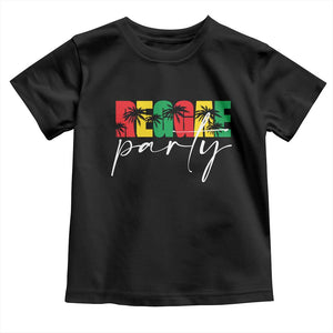 Reggae Party Toddler T Shirt Rastafari Jamaican Palm Tree Music TS11 Black Print Your Wear