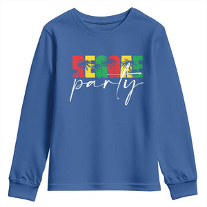 Reggae Party Youth Sweatshirt Rastafari Jamaican Palm Tree Music TS11 Royal Blue Print Your Wear