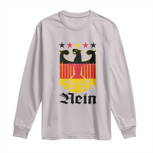 Funny German Eagle Long Sleeve Shirt Vintage Nein No Germany Souvenir Oktoberfest TS11 Ice Gray Print Your Wear