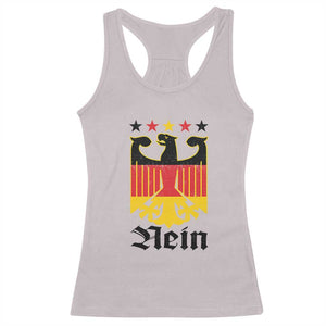 Funny German Eagle Racerback Tank Top Vintage Nein No Germany Souvenir Oktoberfest TS11 Ice Gray Print Your Wear