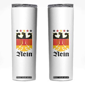 Funny German Eagle Skinny Tumbler Vintage Nein No Germany Souvenir Oktoberfest TS11 White Print Your Wear