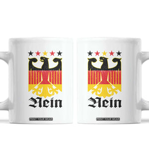 Funny German Eagle Coffee Mug Vintage Nein No Germany Souvenir Oktoberfest TS11 White Print Your Wear