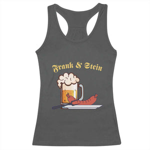 Funny Frank & Stein Racerback Tank Top German Beer Drinking Oktoberfest Sausage TS11 Dark Heather Print Your Wear