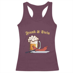 Funny Frank & Stein Racerback Tank Top German Beer Drinking Oktoberfest Sausage TS11 Maroon Print Your Wear