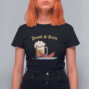 Funny Frank & Stein T Shirt For Women German Beer Drinking Oktoberfest Sausage TS11 Black Print Your Wear