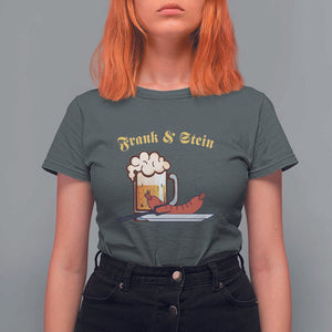 Funny Frank & Stein T Shirt For Women German Beer Drinking Oktoberfest Sausage TS11 Dark Heather Print Your Wear