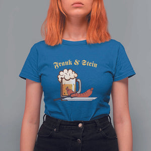 Funny Frank & Stein T Shirt For Women German Beer Drinking Oktoberfest Sausage TS11 Royal Blue Print Your Wear