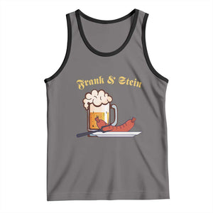 Funny Frank & Stein Tank Top German Beer Drinking Oktoberfest Sausage TS11 Deep Heather Black Print Your Wear