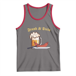 Funny Frank & Stein Tank Top German Beer Drinking Oktoberfest Sausage TS11 Deep Heather Red Print Your Wear
