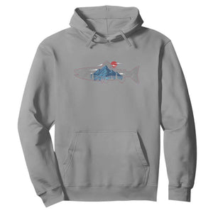 Trout Fly Fish Nature Montane Forest Fishing Camping Hoodie TS11 Sport Gray Print Your Wear