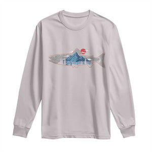 Trout Fly Fish Nature Montane Forest Fishing Camping Long Sleeve Shirt TS11 Ice Gray Print Your Wear