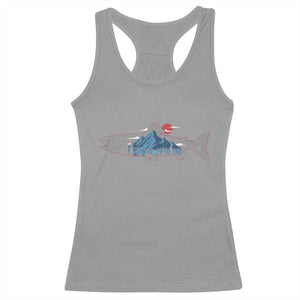 Trout Fly Fish Nature Montane Forest Fishing Camping Racerback Tank Top TS11 Sport Gray Print Your Wear