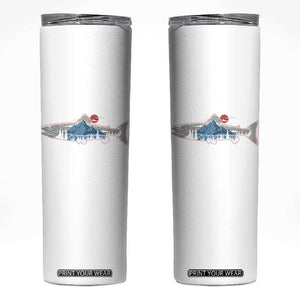 Trout Fly Fish Nature Montane Forest Fishing Camping Skinny Tumbler TS11 White Print Your Wear