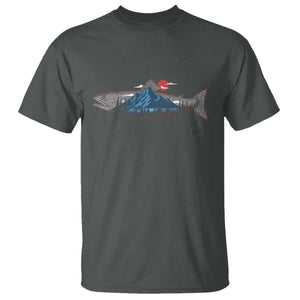 Trout Fly Fish Nature Montane Forest Fishing Camping T Shirt TS11 Dark Heather Print Your Wear