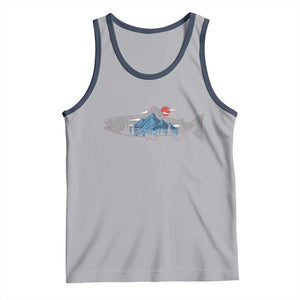 Trout Fly Fish Nature Montane Forest Fishing Camping Tank Top TS11 Athletic Heather Navy Print Your Wear