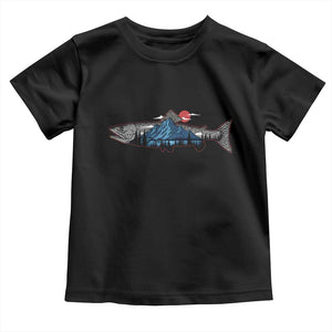 Trout Fly Fish Nature Montane Forest Fishing Camping Toddler T Shirt TS11 Black Print Your Wear