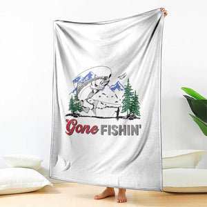 Gone Fishing Throw Blanket Trout Fishing Lover Montane Forest TS11 Print Your Wear