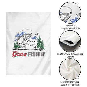 Gone Fishing Garden Flag Trout Fishing Lover Montane Forest TS11 Print Your Wear