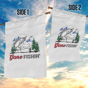 Gone Fishing Garden Flag Trout Fishing Lover Montane Forest TS11 Print Your Wear