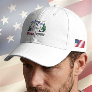 Gone Fishing Baseball Cap Trout Fishing Lover Montane Forest TS11 Print Your Wear