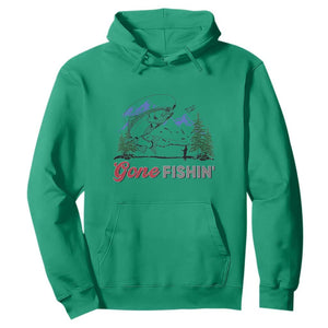 Gone Fishing Hoodie Trout Fishing Lover Montane Forest TS11 Irish Green Print Your Wear