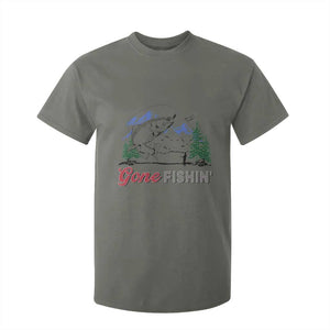 Gone Fishing T Shirt For Kid Trout Fishing Lover Montane Forest TS11 Military Green Print Your Wear