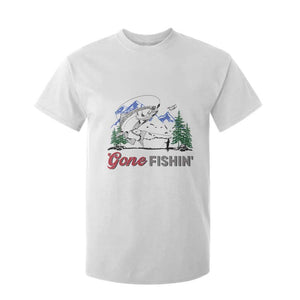 Gone Fishing T Shirt For Kid Trout Fishing Lover Montane Forest TS11 White Print Your Wear